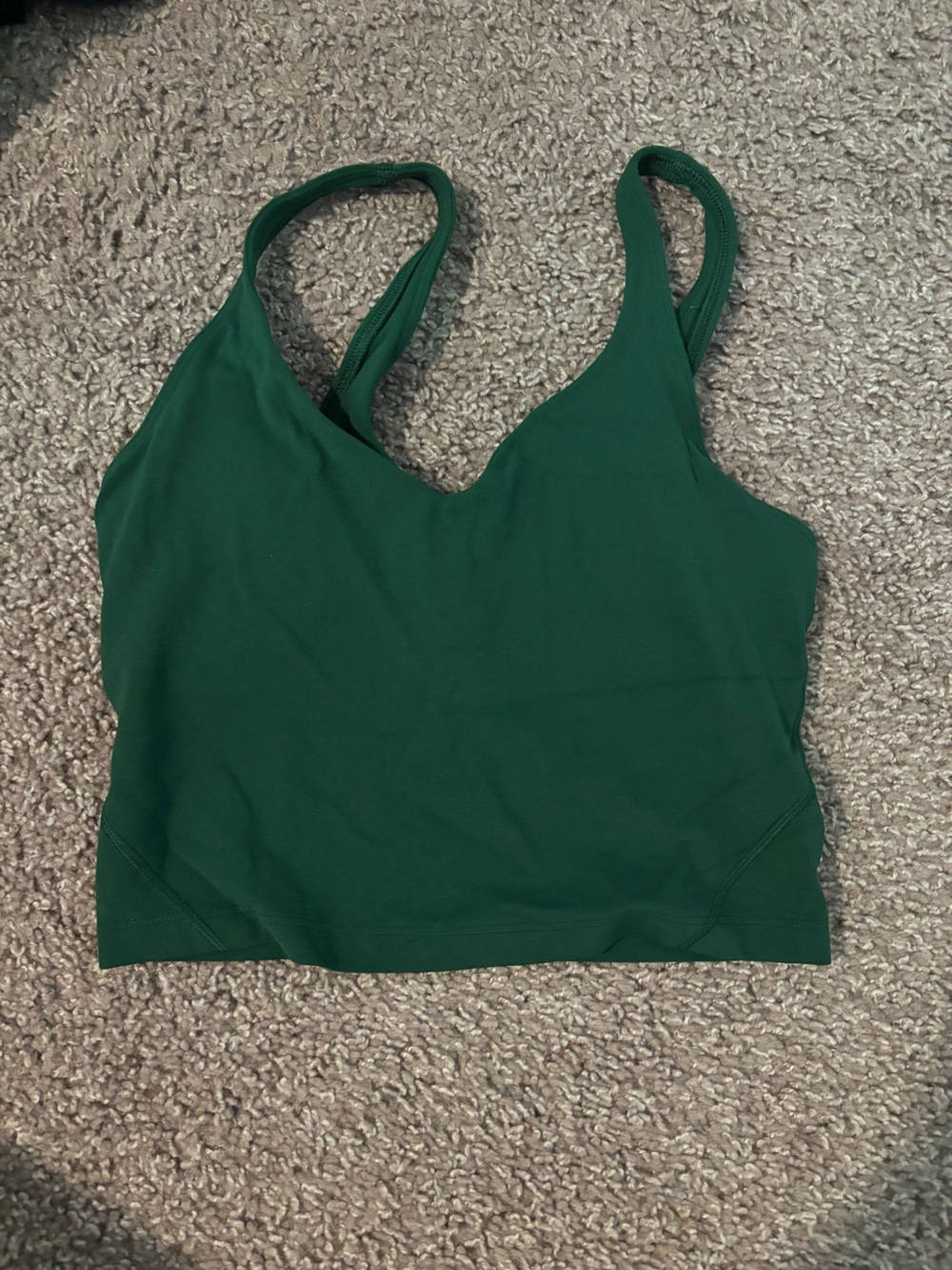 lululemon athletica Deep Green V-Neck Cropped Camisole